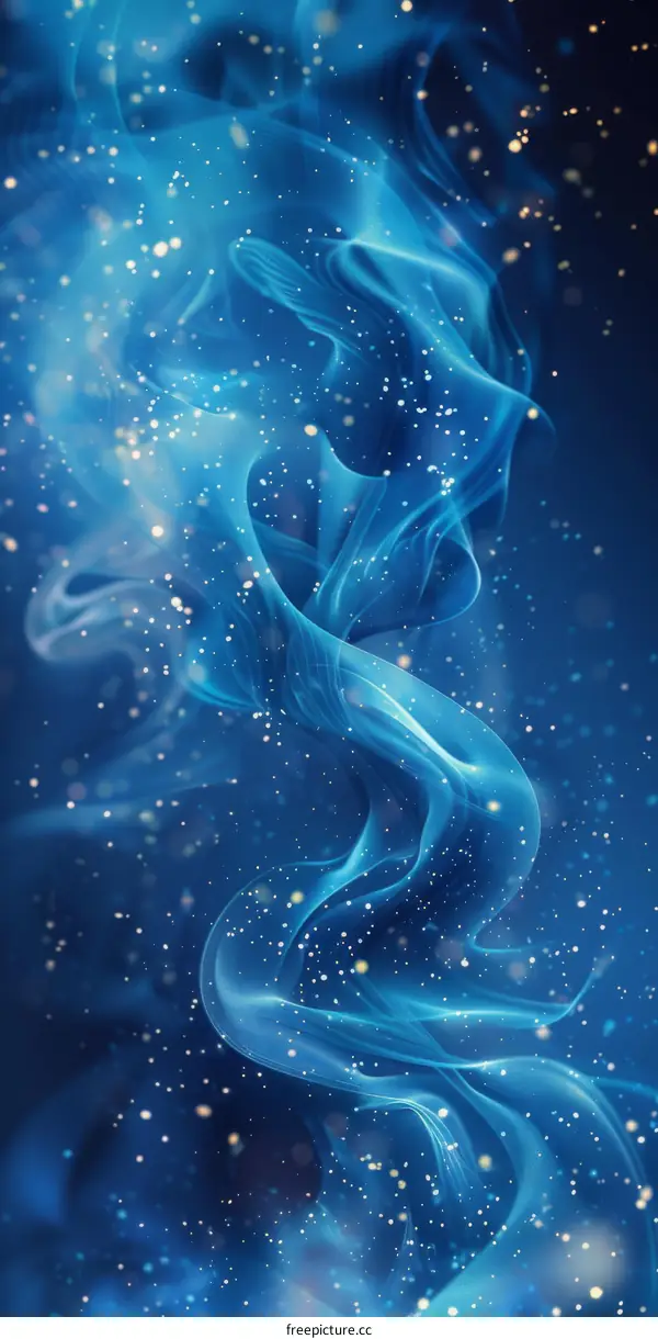 Deep Blue Abstract Smoke Art