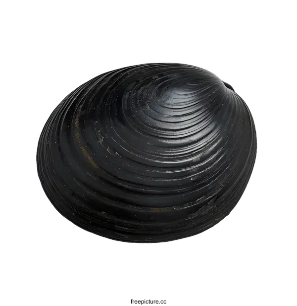 [Transparent Background PNG]black seashell on white background