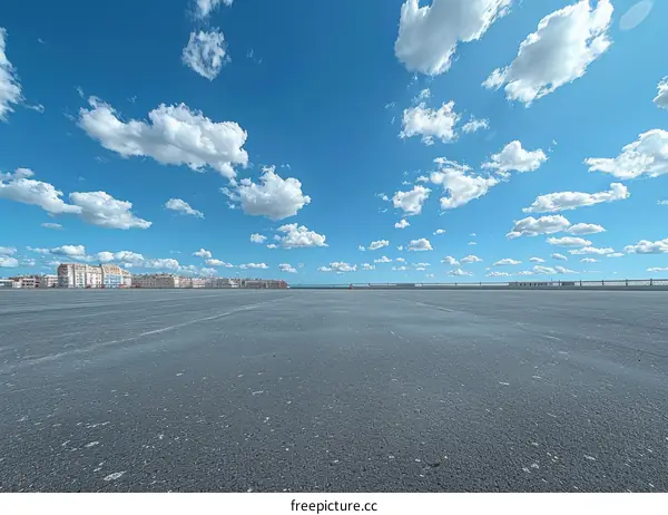 Empty Parking Lot on a Sunny Day