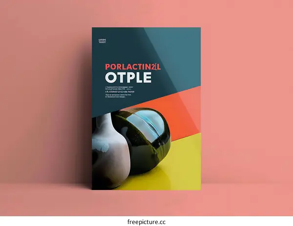 Abstract Art Poster Design with Ceramic Vases