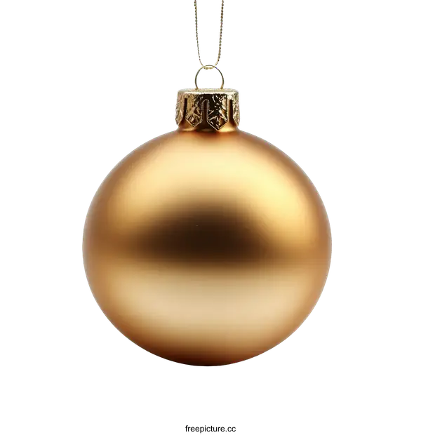 [Transparent Background PNG]Golden Christmas Ornament Decoration
