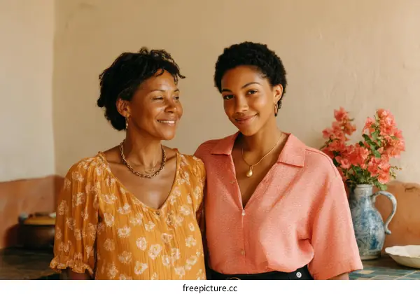 Two Black Women Portrait in a Home Setting