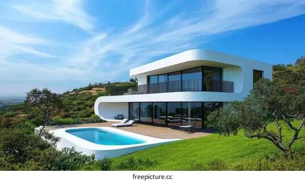 Modern Villa with Swimming Pool and Scenic View