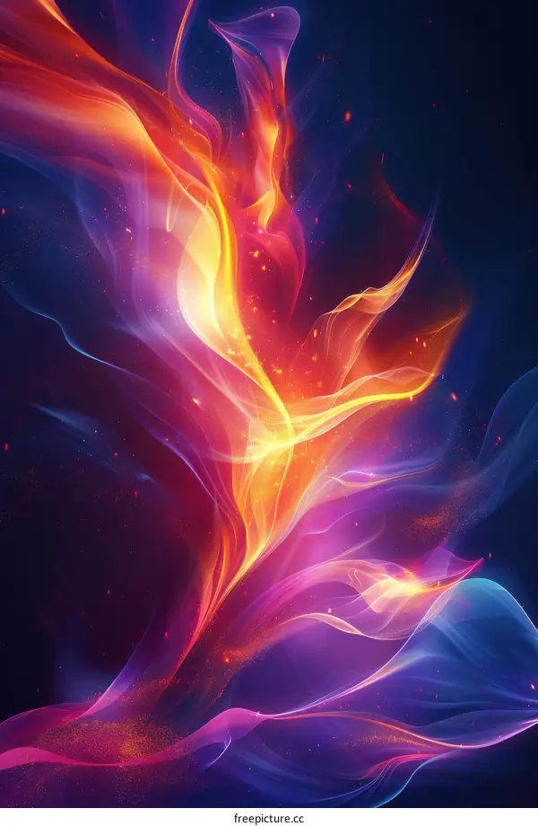 Abstract Colorful Flowing Energy Design