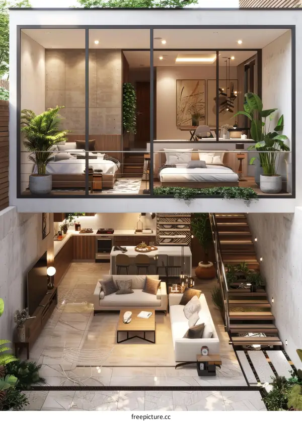 Modern Open-Plan Living Space Design