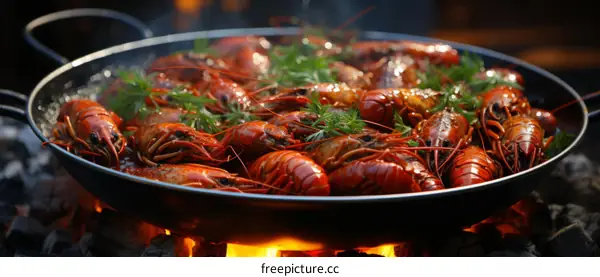 A delicious plate of crayfish