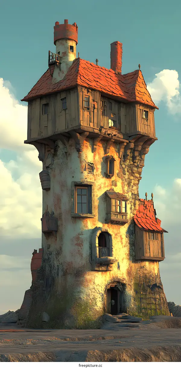 Old Tower House in a Fantasy World