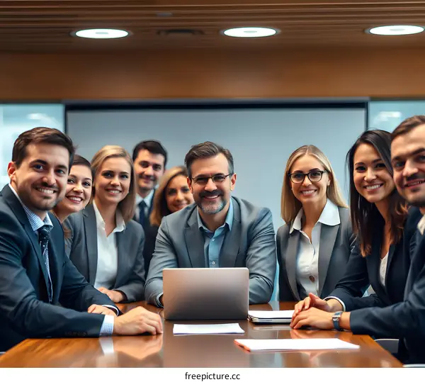 Successful Business Team Meeting