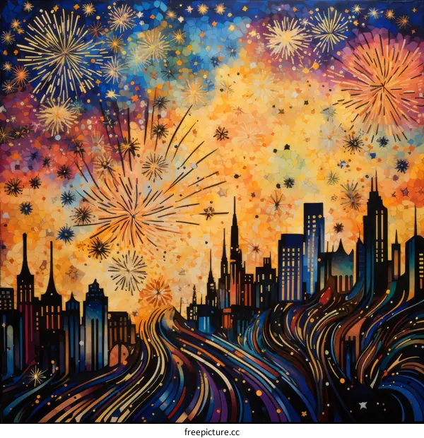 Fireworks Illume the City Skyline