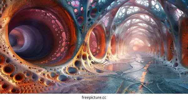 Cave of Crystal Dreams: A Hall of Fractal Light and Geometric Illusions