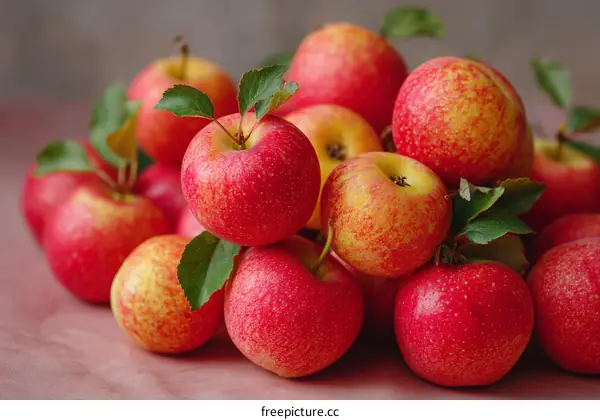 Freshly Picked Apples Close-up