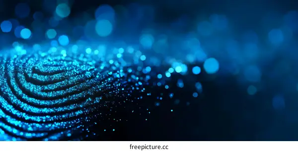 Abstract Fingerprint Technology Illustration