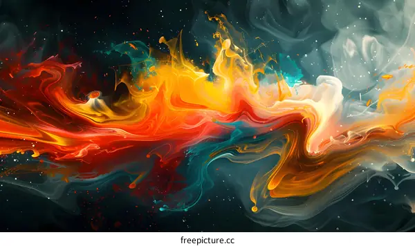 Colorful ink diffusion in water