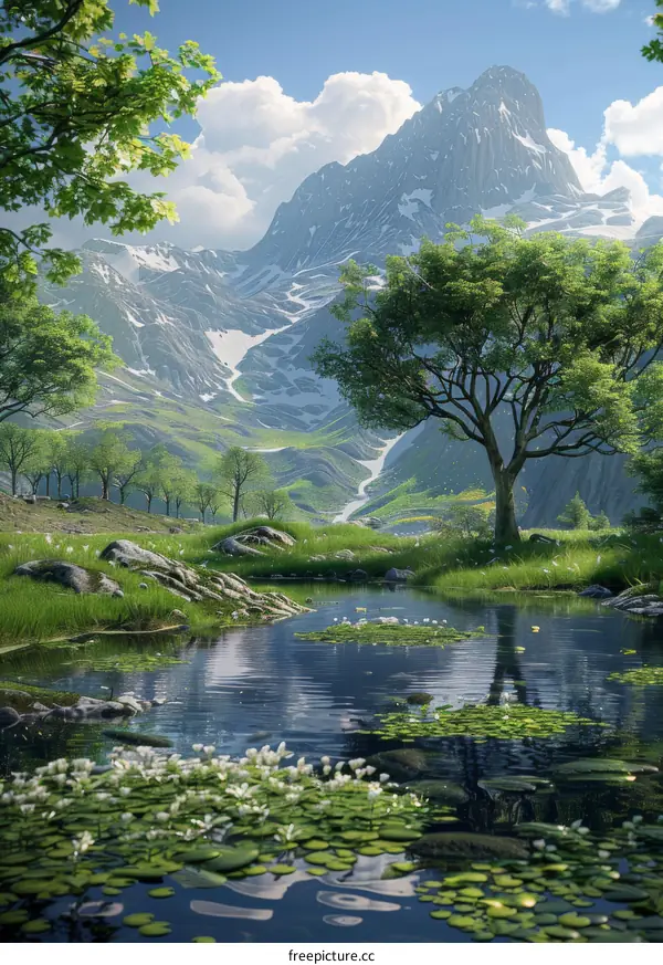 Mountain Lake Scenery: Tranquil Paradise