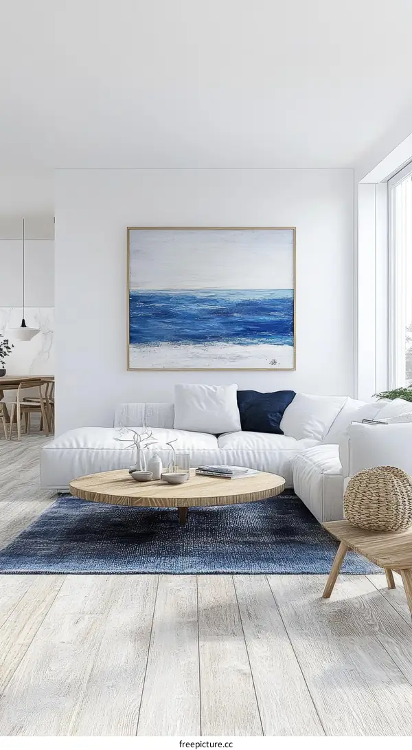 Modern Coastal Living Room Interior Design