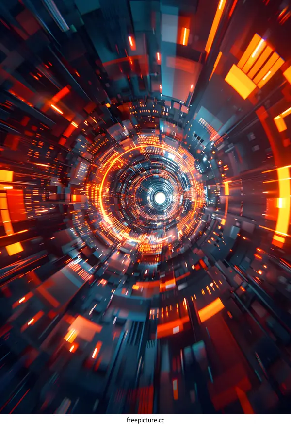 Abstract Digital Tunnel Background