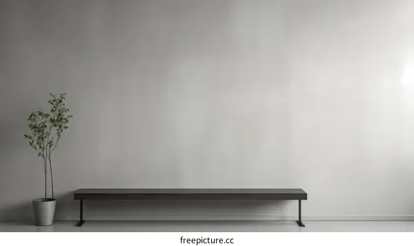 Empty Room with Minimalist Interior Design