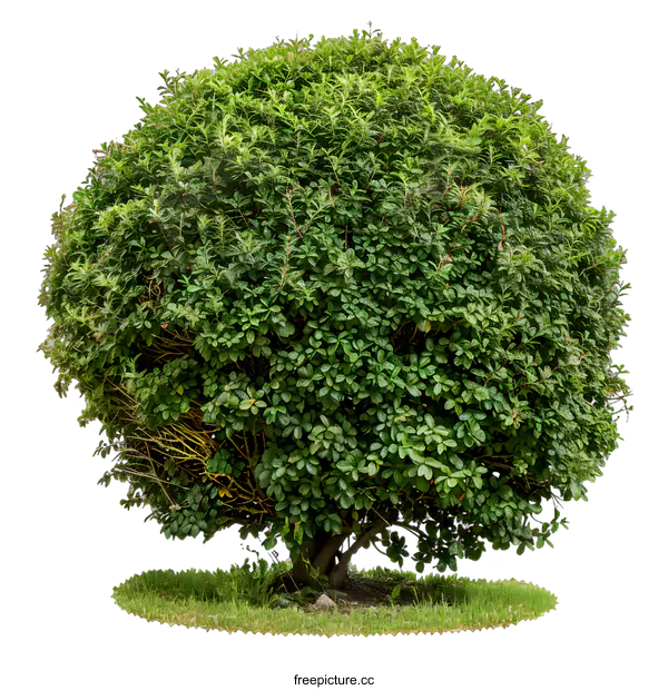 [Transparent Background PNG]Green Bush Isolated on White Background