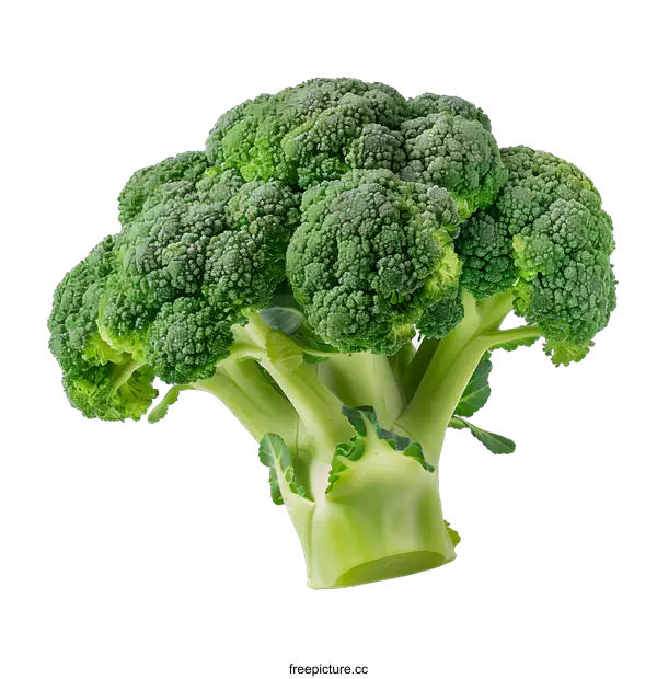 [Transparent Background PNG]Fresh Green Broccoli Vegetable on White Background