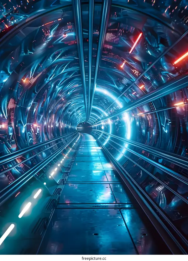 futuristic sci-fi tunnel