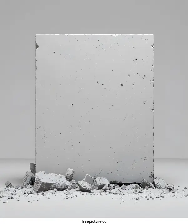 Concrete Slab Background with Broken Pieces