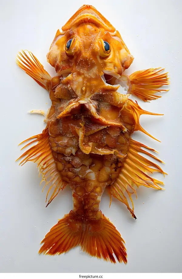 Preserved Fish on White Background