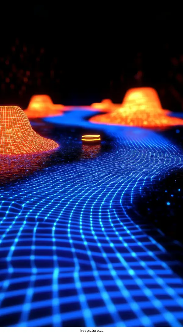 Abstract Futuristic Digital Landscape Design