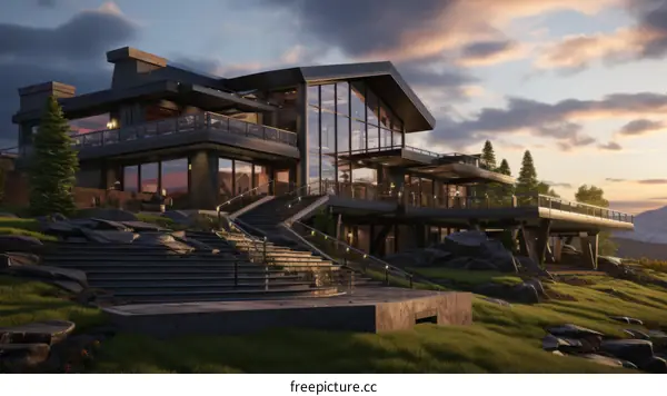 Modern Futuristic House Exterior Design