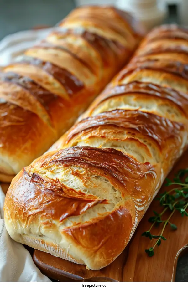 Loaf of bread on a cutting board