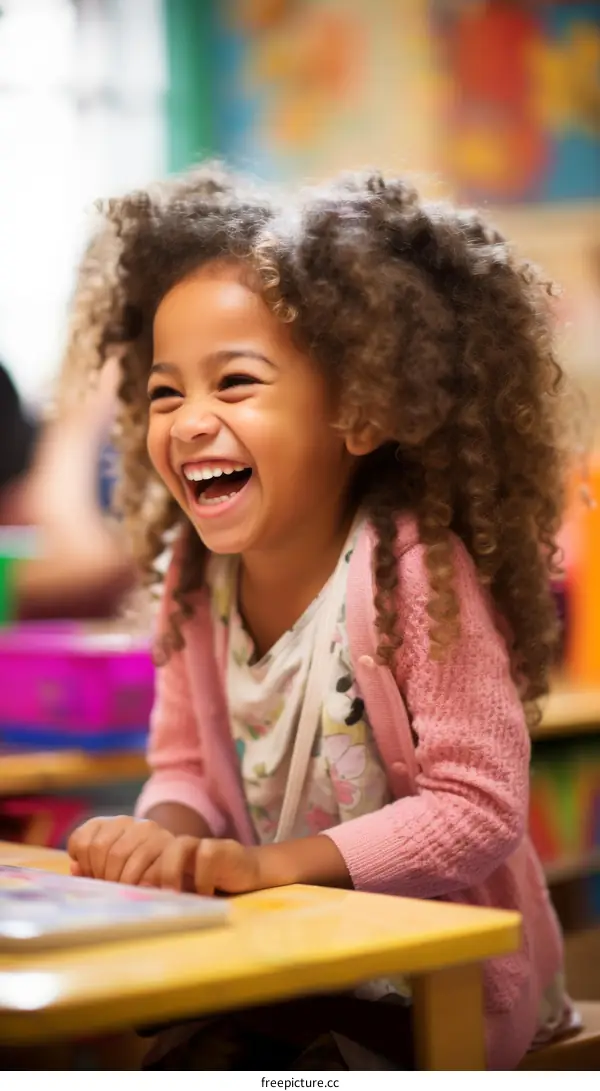 Little girl laughing