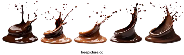 [Transparent Background PNG]Chocolate Splash Art and Design