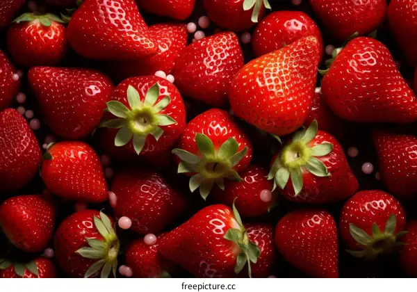 Close-up of Fresh Ripe Strawberries