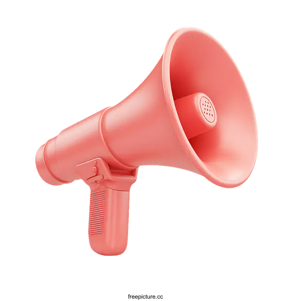 [Transparent Background PNG]Colorful Pink Megaphone Illustration
