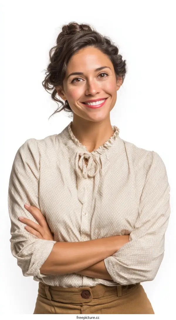 Confident Woman Portrait Studio Shot