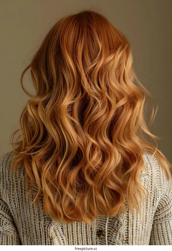 Wavy red hair