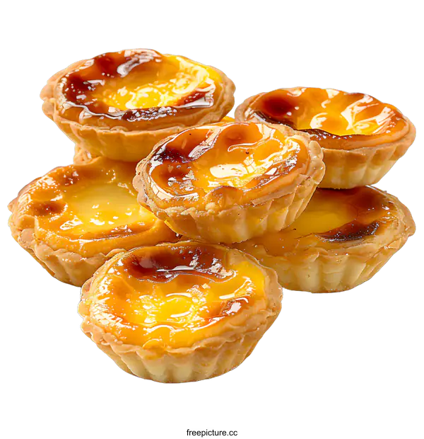 [Transparent Background PNG]Delicious egg tarts pastry dessert