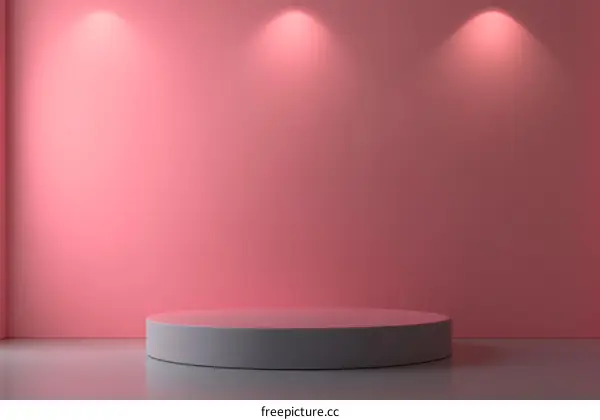 Pink Studio Scene with Product Display
