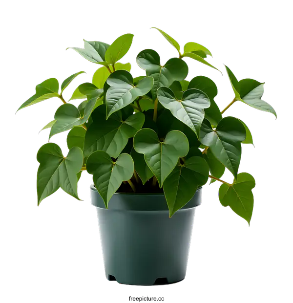 [Transparent Background PNG]Green Plant in Pot on transparent background
