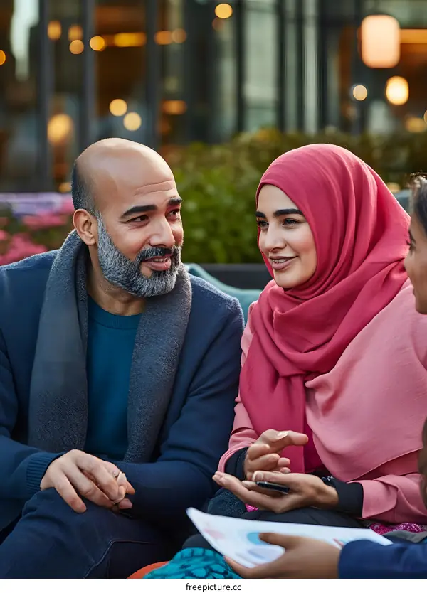 Diverse Group of People Having a Conversation