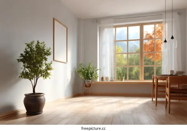 Autumnal Interior Living Room Illustration