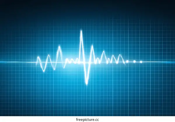 Medical ECG Heartbeat Monitoring Illustration