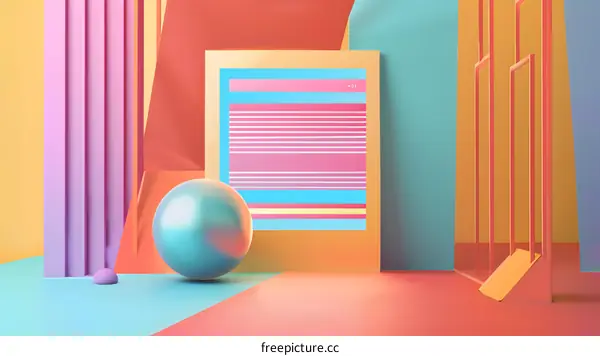 Abstract Colorful Geometric Shapes Background