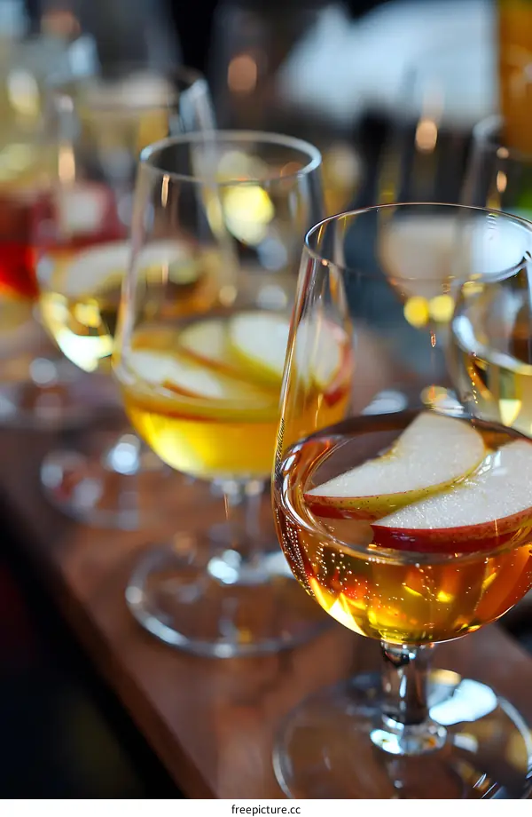 Apple Cider Wine in Glasses