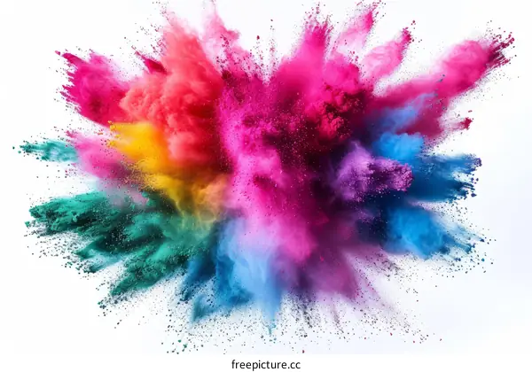 Colorful Powder Explosion: Abstract Art Background