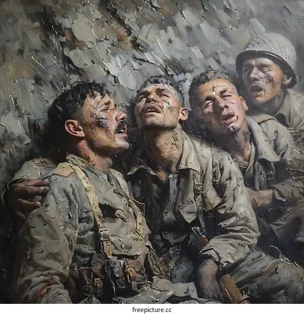 Wounded Soldiers Praying