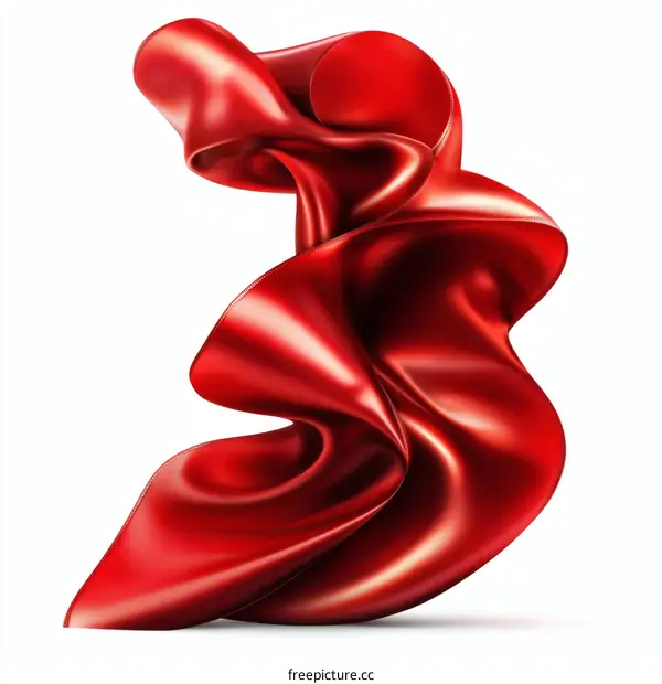 Red Silk Abstract Design