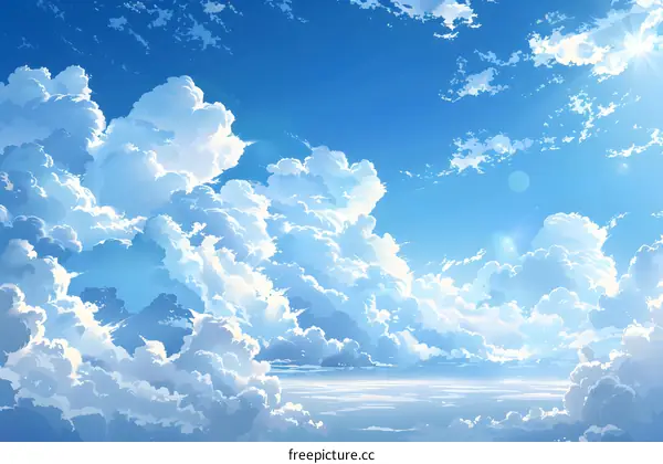 Blue sky with clouds