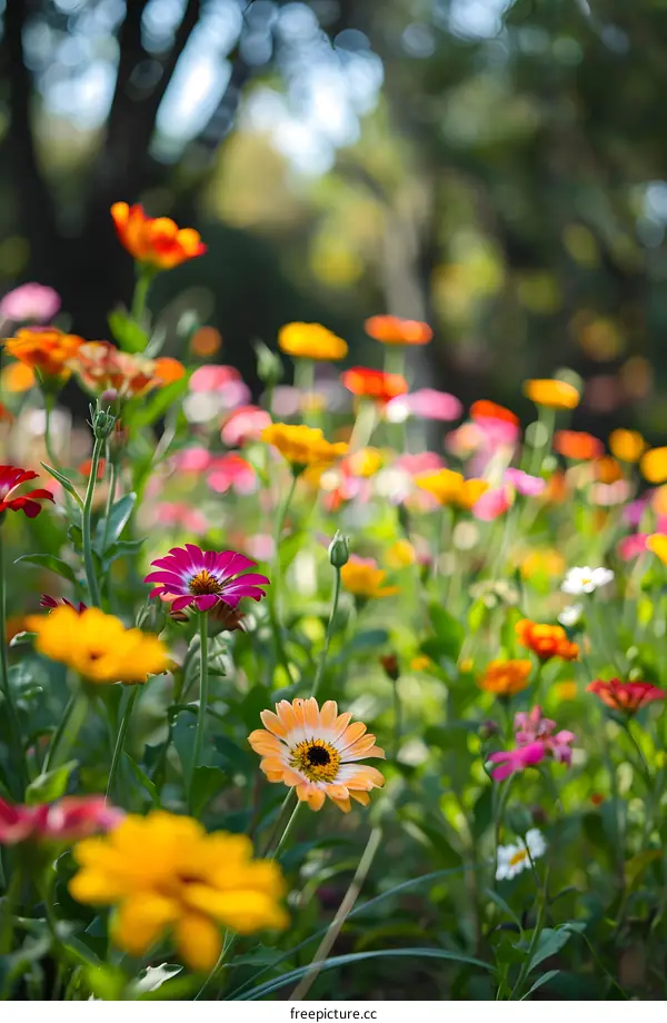 Colorful Wildflowers in a Meadow