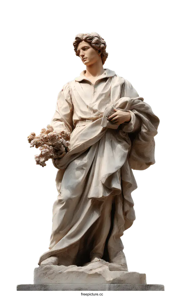 [Transparent Background PNG]Ancient Classical Statue of a Youth
