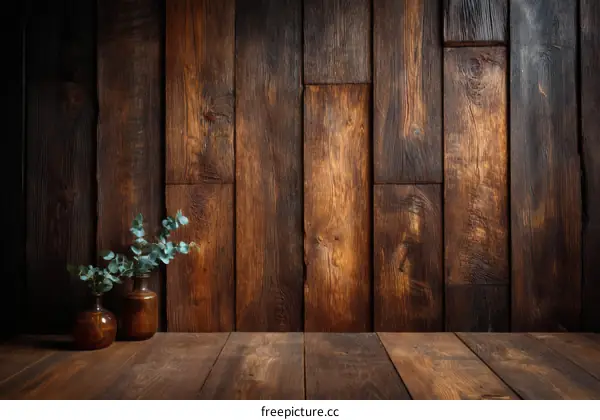 Rustic Wooden Wall and Floor Background